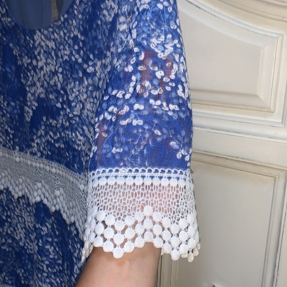 RABBIT Rabbit Rabbit Blue Periwinkle Lace Pencil Dress Size 8 - Picture 6 of 16